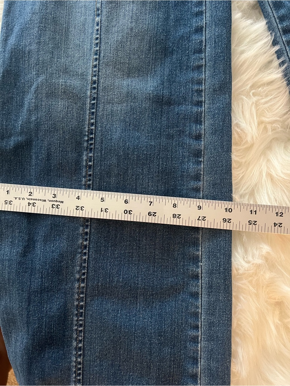SPANX seamed wide leg vintage indigo jeans size XS - Picture 8 of 12